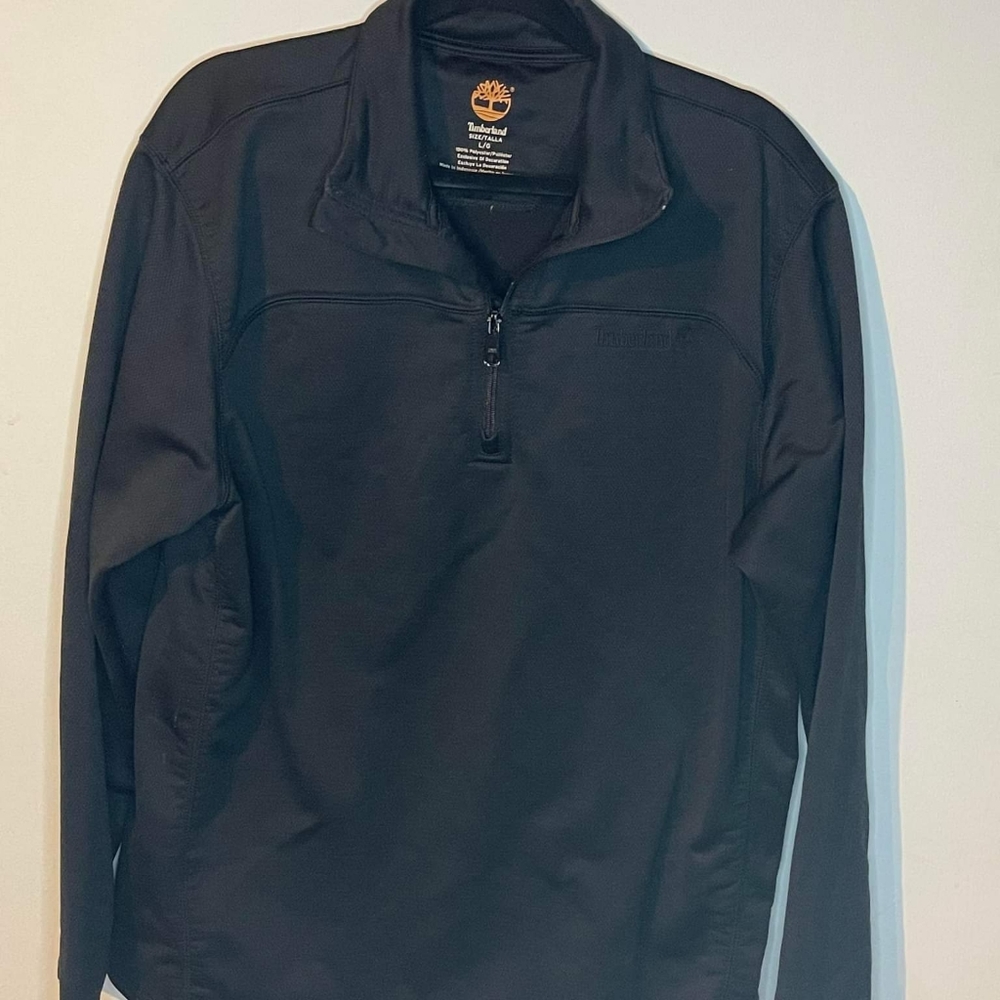 Timberland Men's Quarter Zip Pullover Black Size Large